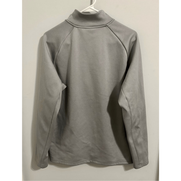 Reebok Mens Large Quarter Zip Jacket Gray Pullover Gray Athletic Sz M - Picture 4 of 7